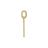 14k Yellow Gold 21 Pendant Charm, Textured and Polished Milestone Jewelry for Women or Unisex Wear