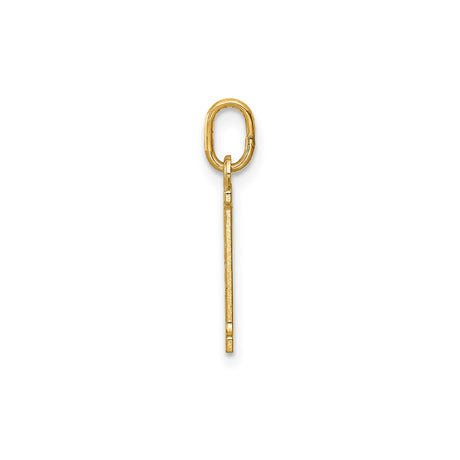 14k Yellow Gold 21 Pendant Charm, Textured and Polished Milestone Jewelry for Women or Unisex Wear