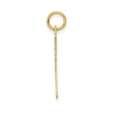 14k Yellow Gold Calendar Pendant, Month Layout Charm with Days and Numbers