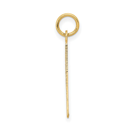 14k Yellow Gold Calendar Pendant, Month Layout Charm with Days and Numbers