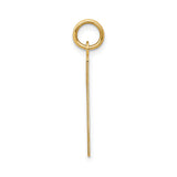 14k Yellow Gold Calendar Pendant with Full Month Grid, Commemorative Date Charm