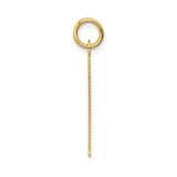 14k Yellow Gold Calendar Pendant with Monthly Date Grid and Day Initials
