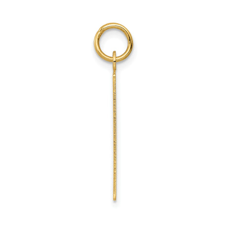 14k Yellow Gold Calendar Pendant with Monthly Date Grid and Day Initials