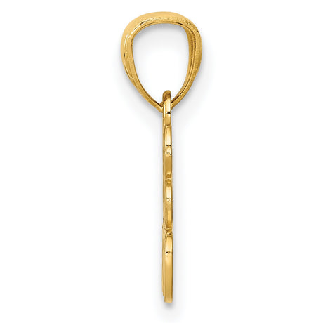 Best Friends Charm Pendant in Real 14k Yellow Gold