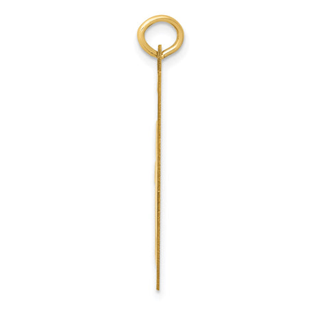 14k Yellow Gold Smiley Face Pendant, Cutout Disc Charm, Modern Minimalist Design for Women or Unisex Wear