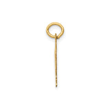 14k Yellow Gold Gun Shaped Pendant, Hip-Hop Firearm Charm, Unisex Urban Statement Jewelry