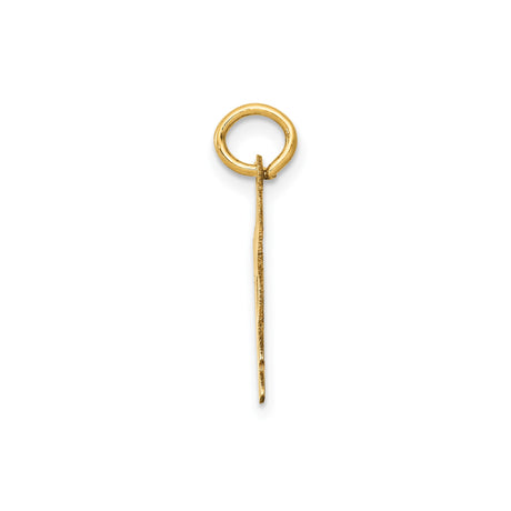 14k Yellow Gold Gun Shaped Pendant, Hip-Hop Firearm Charm, Unisex Urban Statement Jewelry