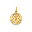14k Yellow Gold EMT Pendant with Star of Life and Rod of Asclepius Symbol