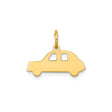14k Yellow Gold Car Charm Pendant with Cutout Classic Vehicle Silhouette
