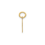 14k Yellow Gold Initial B Pendant, Polished Block Letter Charm, Minimalist Monogram Jewelry