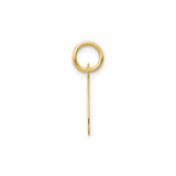 14k Yellow Gold Letter J Charm Pendant, Block Monogram Initial Design for Women