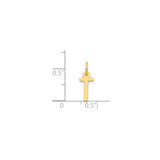 14k Yellow Gold Ankh Pendant, Egyptian Cross Symbol of Eternal Life, Unisex Spiritual Jewelry