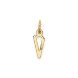 14k Yellow Gold Abstract Female Symbol Pendant, Minimalist Feminine Charm