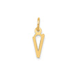 14k Yellow Gold Abstract Female Symbol Pendant, Minimalist Feminine Charm
