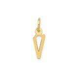 14k Yellow Gold Abstract Female Symbol Pendant, Minimalist Feminine Charm