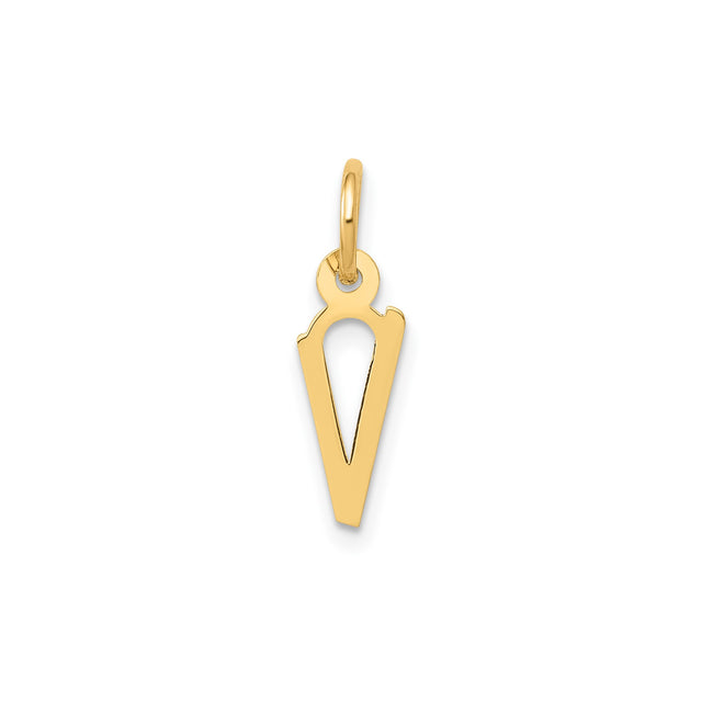 14k Yellow Gold Abstract Female Symbol Pendant, Minimalist Feminine Charm