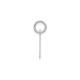 14k White Gold Letter A Pendant Charm, Polished Block Initial, Minimalist Jewelry for Women