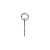 14k White Gold F Initial Pendant, Block Letter Charm for Necklace or Bracelet