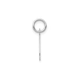 14k White Gold Letter J Pendant Charm, Polished Initial Jewelry for Women