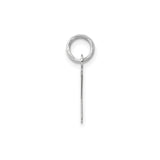 14k White Gold Initial R Pendant Charm with Modern Cutout Design