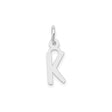 14k White Gold Initial R Pendant Charm with Modern Cutout Design