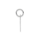 14k White Gold N Initial Pendant, Sleek Block Letter Charm, Minimalist Monogram Jewelry