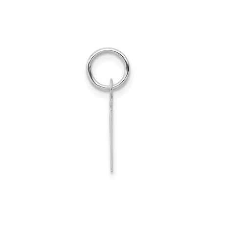 14k White Gold N Initial Pendant, Sleek Block Letter Charm, Minimalist Monogram Jewelry