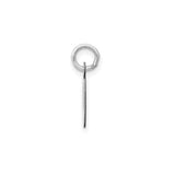 14k White Gold Ichthys Fish Pendant, Polished Christian Symbol for Women