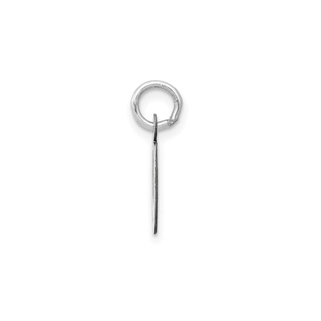 14k White Gold Ichthys Fish Pendant, Polished Christian Symbol for Women