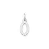 14k White Gold Ichthys Fish Pendant, Polished Christian Symbol for Women