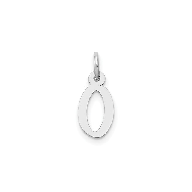 14k White Gold Ichthys Fish Pendant, Polished Christian Symbol for Women