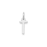 14k White Gold Cross Pendant, Modern Minimalist Christian Symbol for Women or Unisex Wear