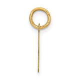 Small Fancy Script Letter Z Initial Charm Pendant in Real 14k Yellow Gold