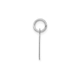 14k White Gold Script Initial D Pendant, Polished Cursive Letter Charm for Women