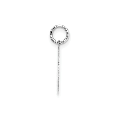 14k White Gold Script Letter J Pendant Charm with Polished Finish for Women