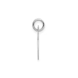 14k White Gold Script Initial K Pendant, Polished Cursive Letter Charm for Women