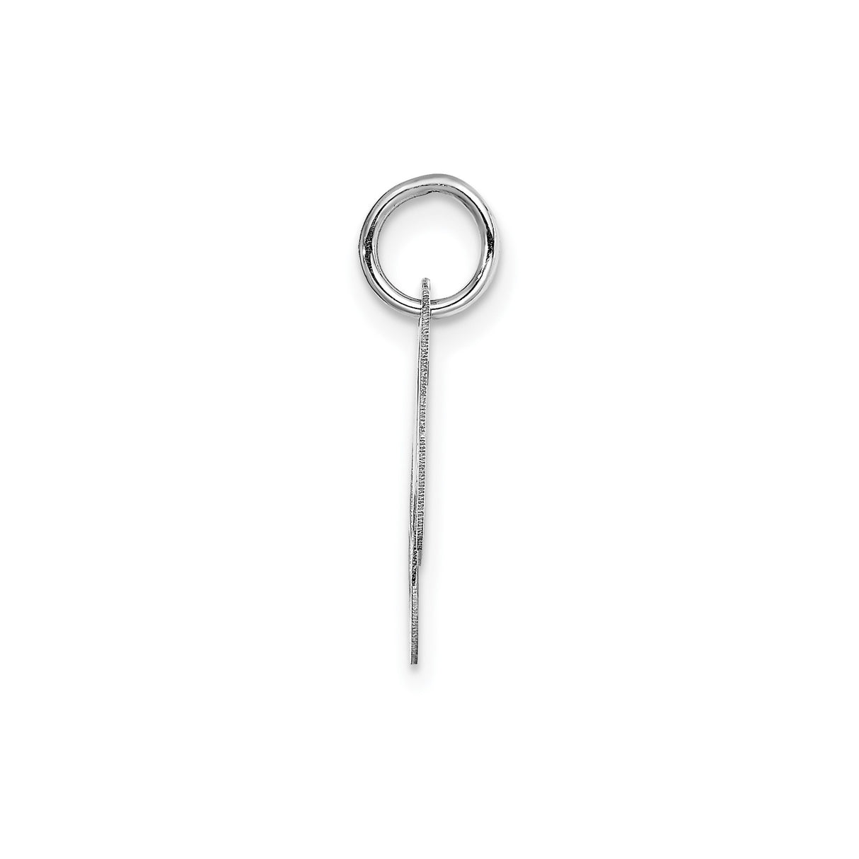 14k White Gold Script Letter M Pendant, Custom Initial Monogram Charm for Women