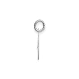 14k White Gold Ichthys Pendant, Modern Christian Fish Symbol for Women