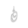 14k White Gold Ichthys Pendant, Modern Christian Fish Symbol for Women