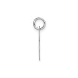 14k White Gold Letter R Pendant Charm, Polished Script Initial Jewelry for Women