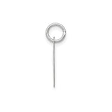 14k White Gold Pendant, Script Letter D Initial Monogram Charm for Women