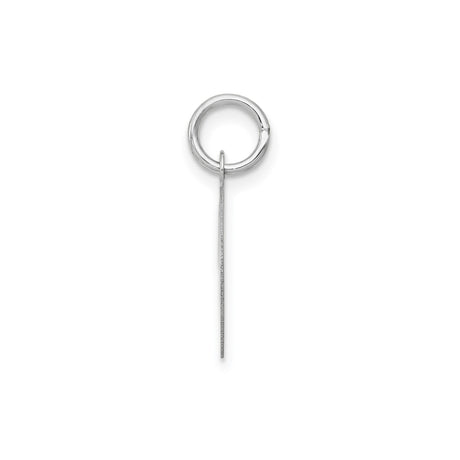 14k White Gold Pendant, Script Letter D Initial Monogram Charm for Women