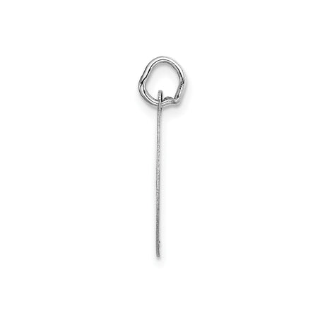 14k White Gold Initial J Pendant, Script Letter Charm for Necklace or Bracelet