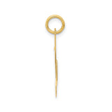 14k Yellow Gold Script Initial Pendant, Polished Uppercase Letter L Charm for Women