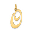 14k Yellow Gold Abstract Swirl Pendant with Fluid Motion Design for Women