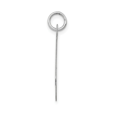 14k White Gold Script Initial A Pendant, Custom Cursive Letter Charm for Women