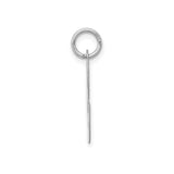 14k White Gold Script Letter C Pendant Charm, Polished Initial Monogram Jewelry for Women