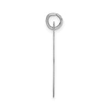 14k White Gold Initial J Pendant, Script Letter Charm for Necklace or Bracelet