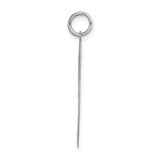 14k White Gold Script Initial J Pendant, Polished Letter Charm for Women