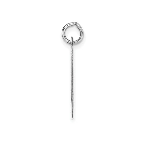 14k White Gold Swirl Pendant, Modern Sculptural Minimalist Design for Women